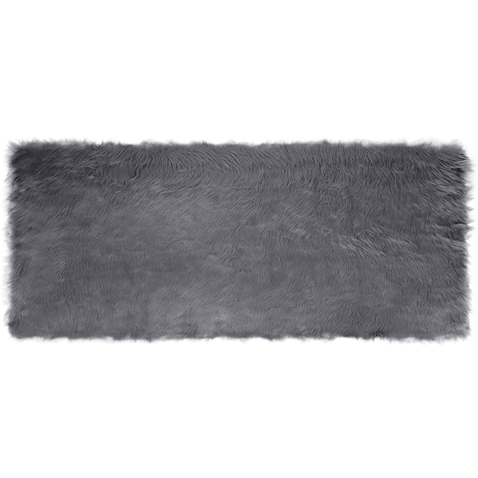 Tepih od umjetne ovčje kože TAFALLA Antracit 80 x 200 cm