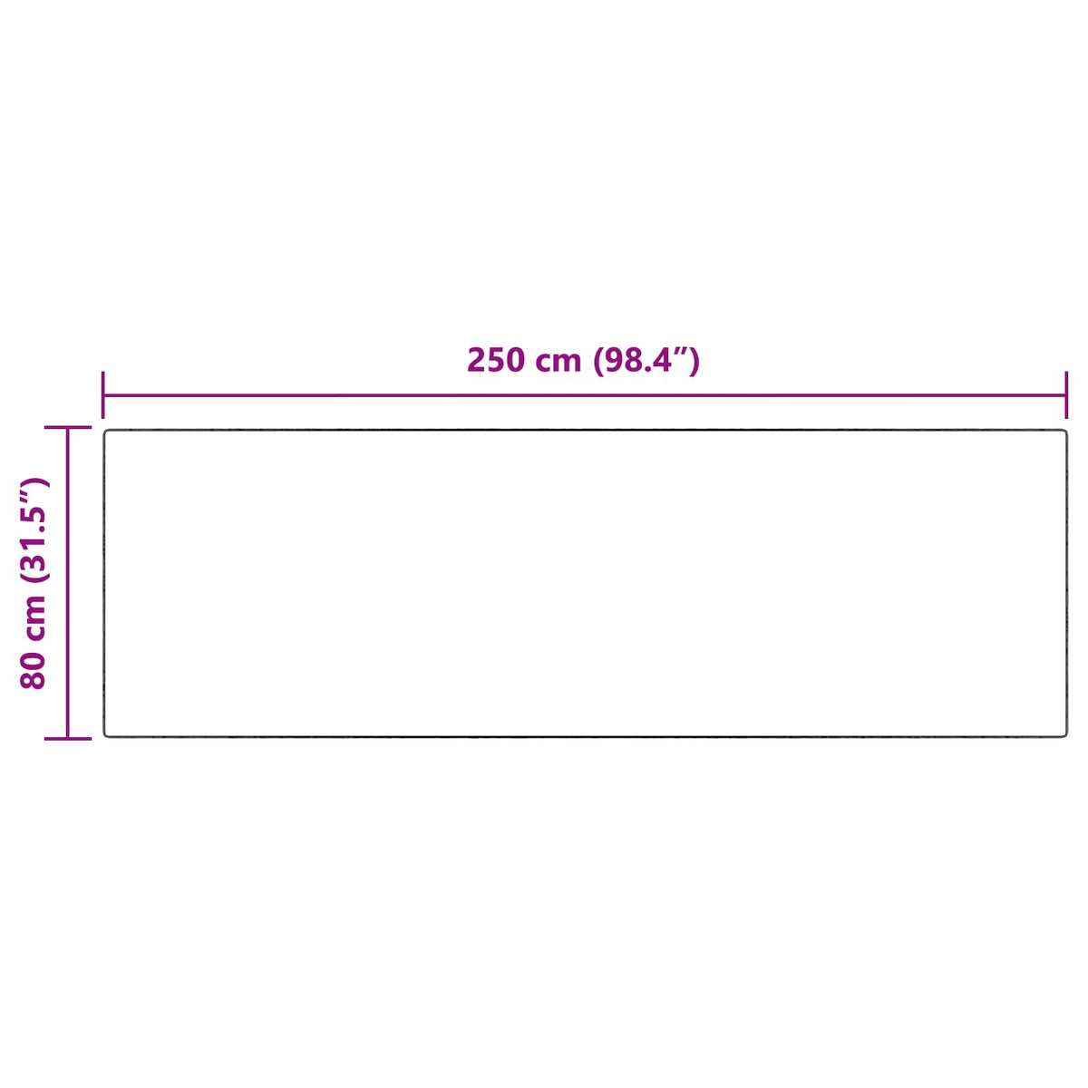 Tepih od umjetne ovčje kože TAFALLA Antracit 80 x 250 cm