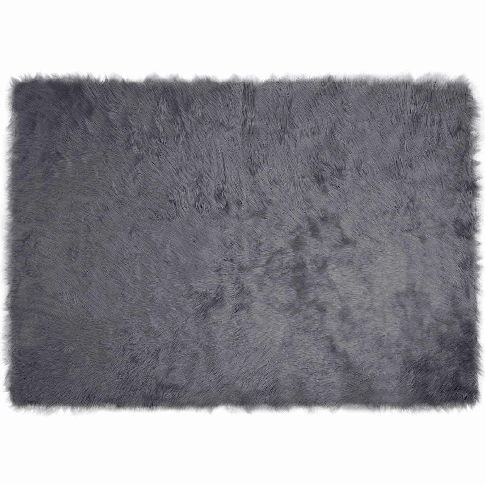 Tepih od umjetne ovčje kože TAFALLA Antracit 120 x 170 cm