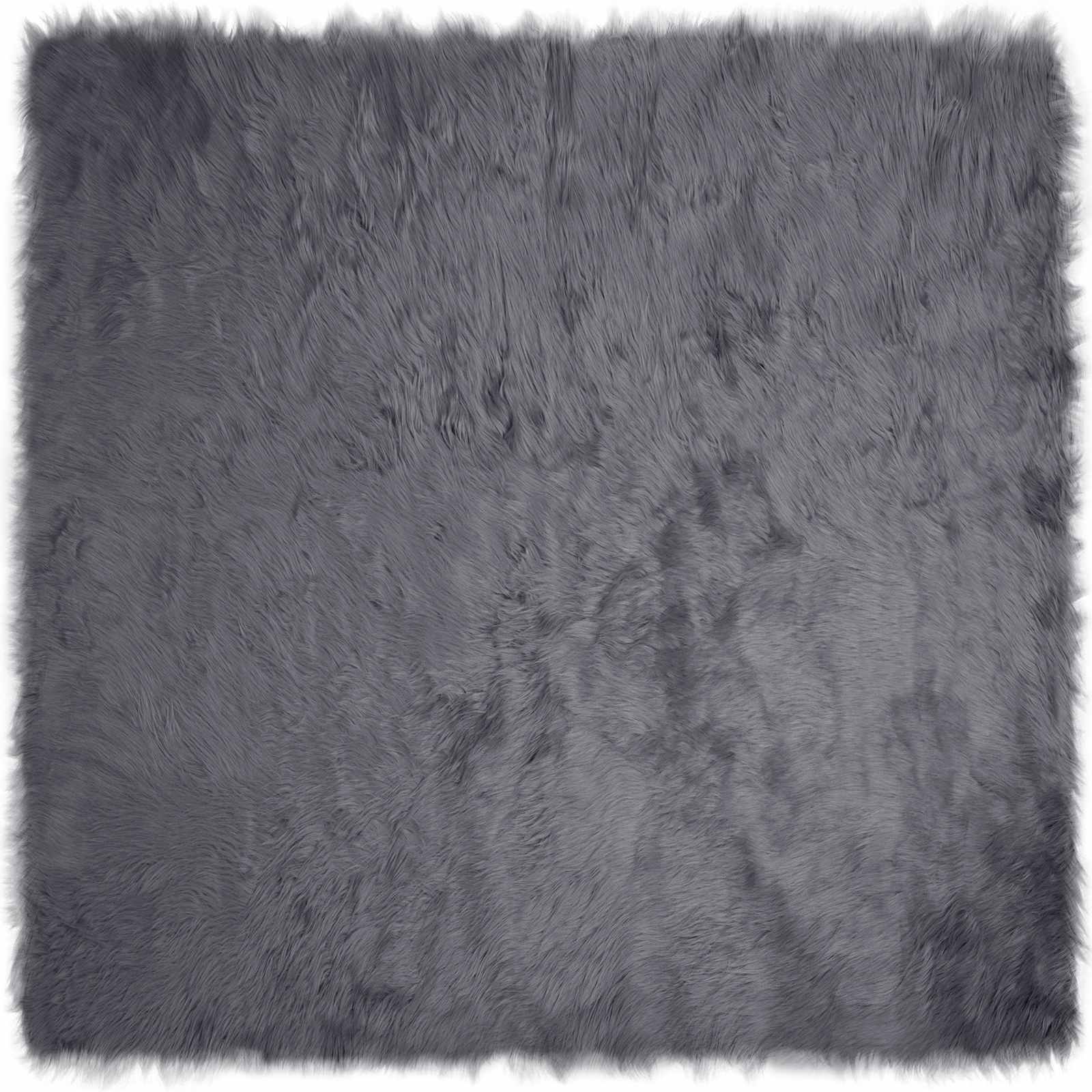 Tepih od umjetne ovčje kože TAFALLA Antracit 120 x 120 cm