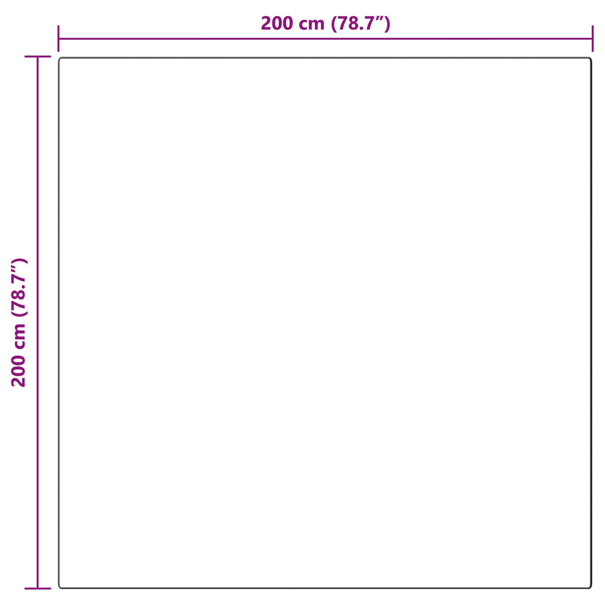 Tepih od umjetne ovčje kože TAFALLA Antracit 200 x 200 cm