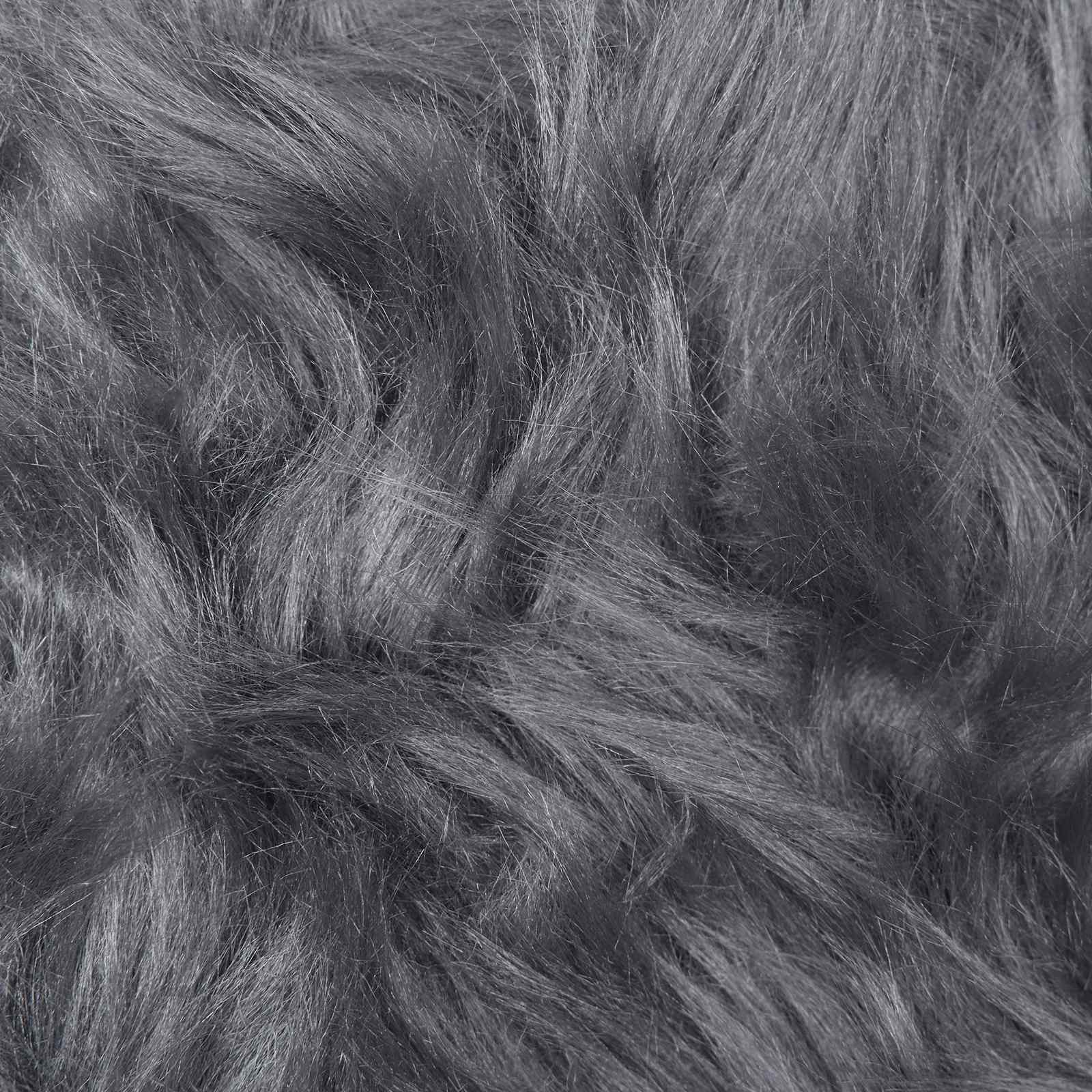 Tepih od umjetne ovčje kože TAFALLA Antracit Ø 80 cm Poliester