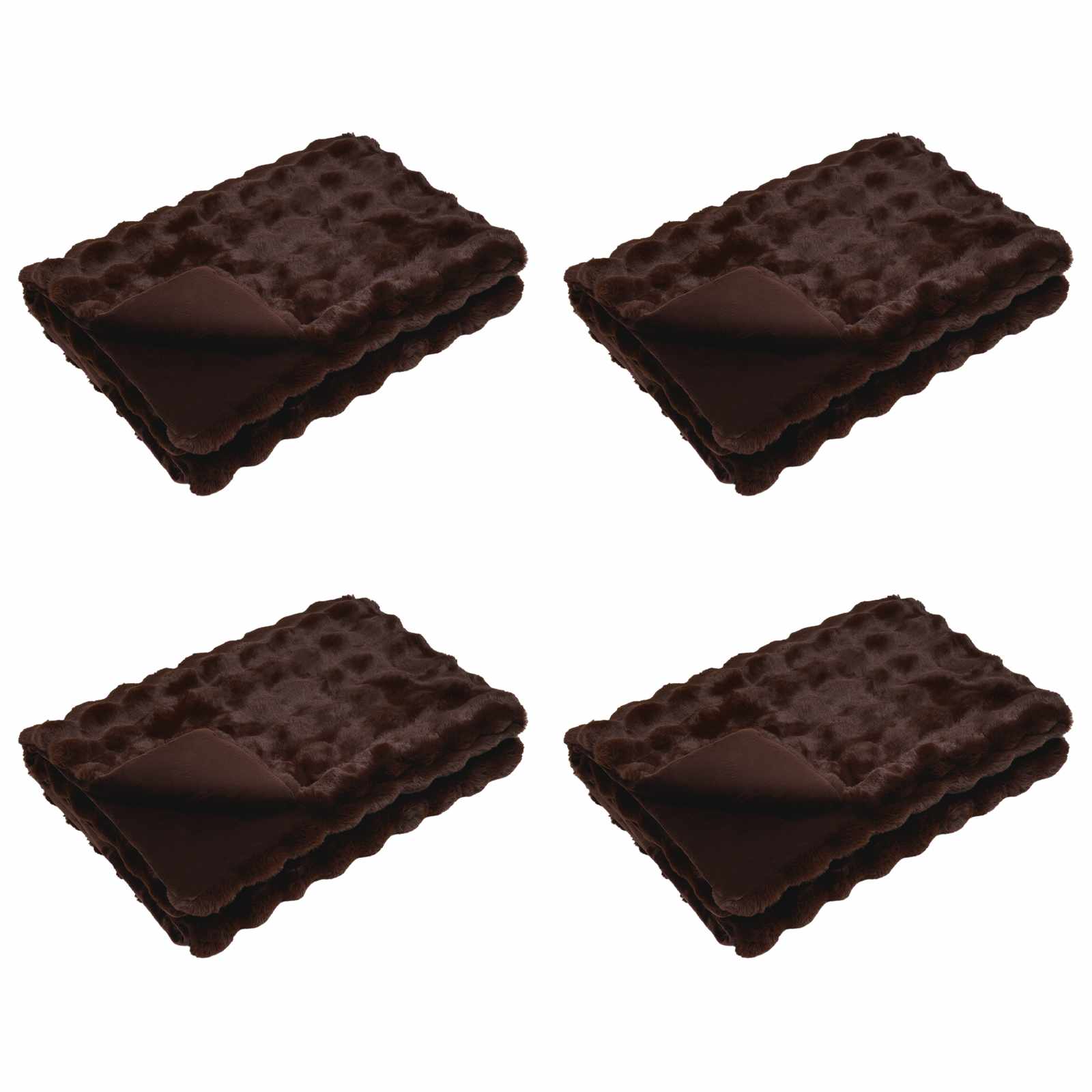 Protuklizna deka od umjetnog zečjeg krzna Olite 4 pcs Kamel