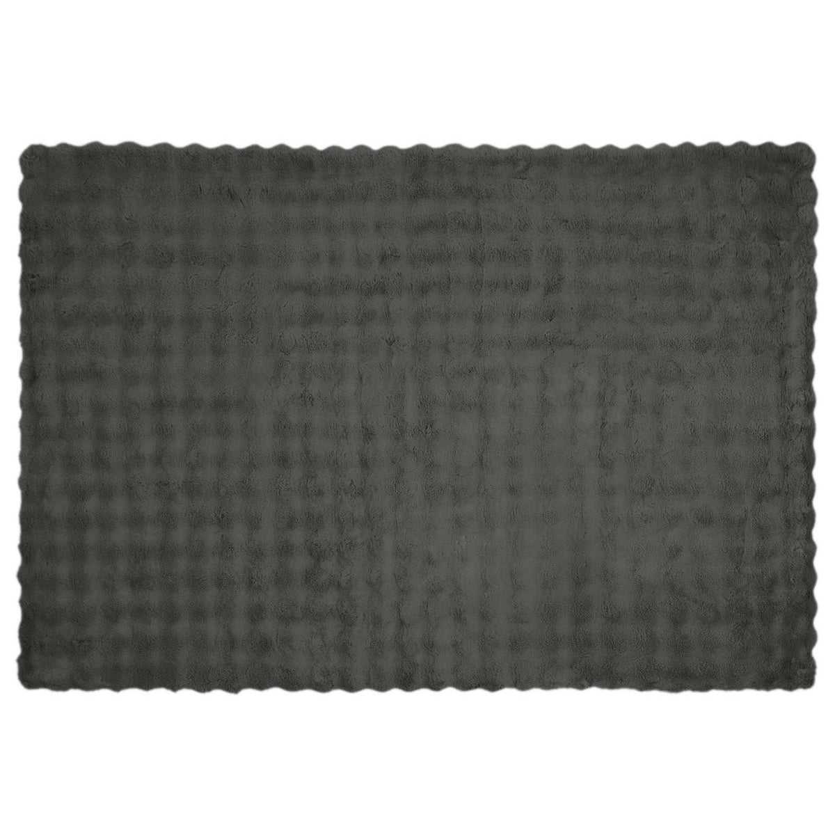 Protuklizna deka od umjetnog zečjeg krzna Olite 4 pcs Tamnosiva