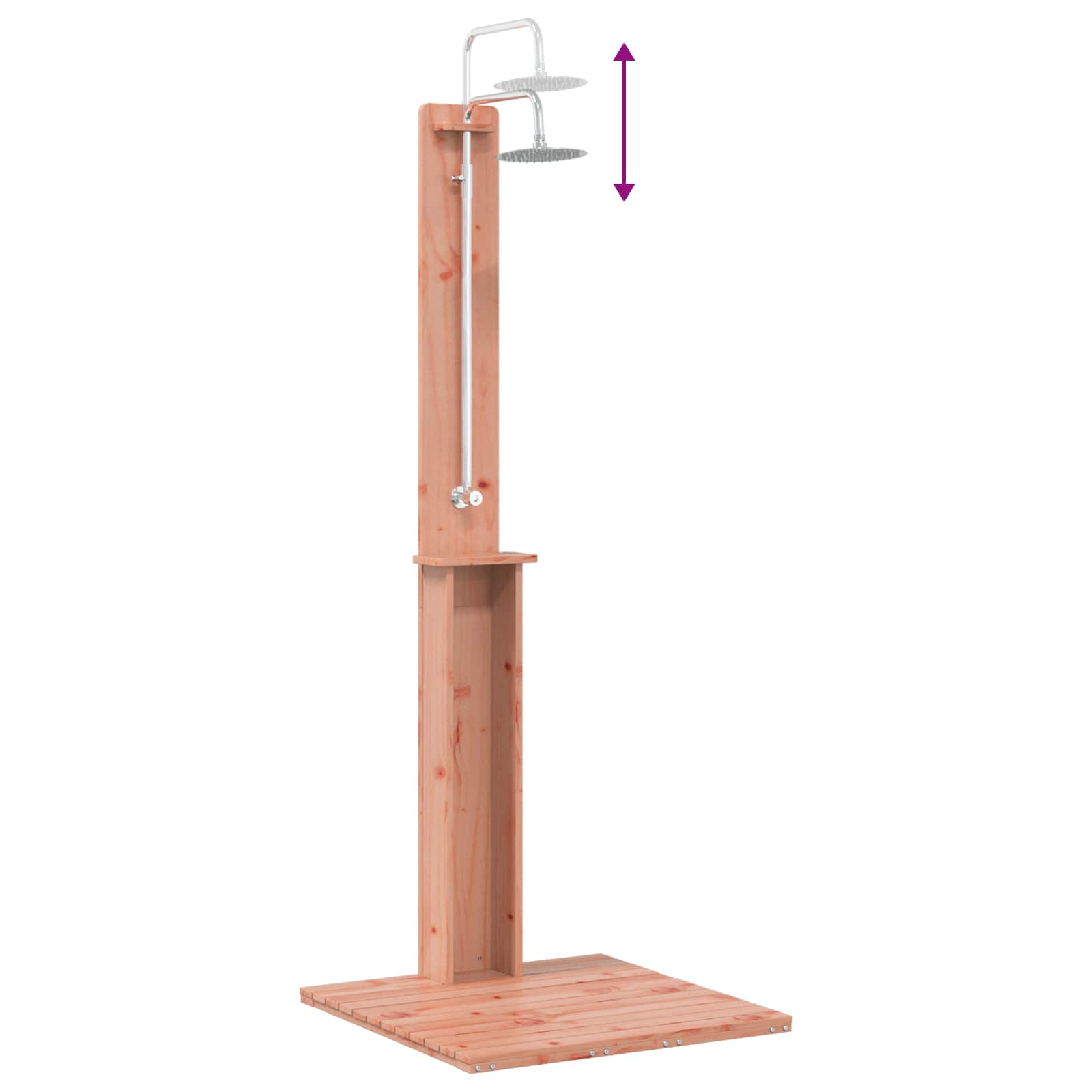 Vanjski tuš Prirodna 75 x 76 x 217 cm Solidno Douglas Drvo