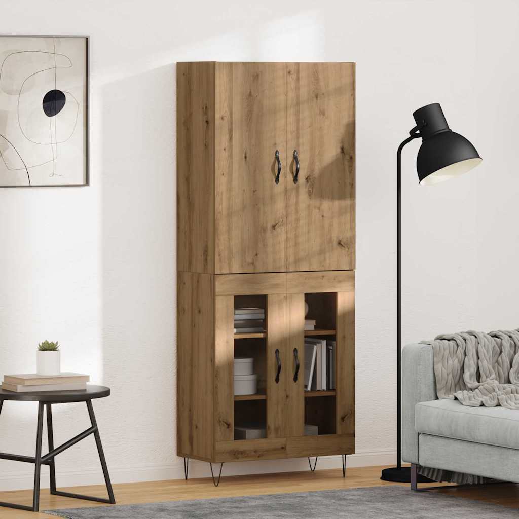 Highboard 2 pcs Umjetnički hrast 69,5 x 34 x 180 cm