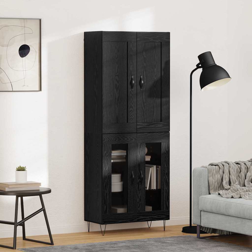 Highboard Crni hrast 69,5 x 34 x 180 cm Konstruirano drvo