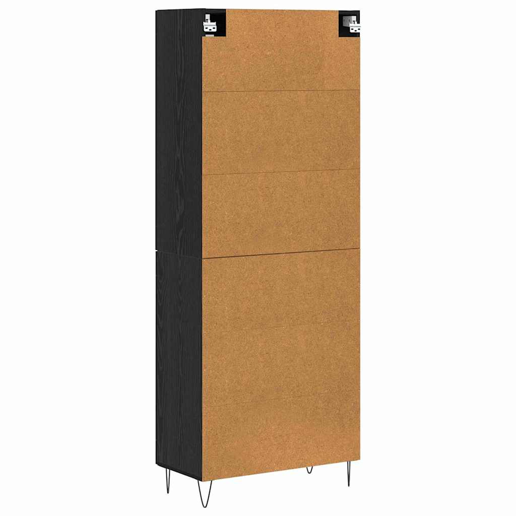 Highboard Crni hrast 69,5 x 34 x 180 cm Konstruirano drvo