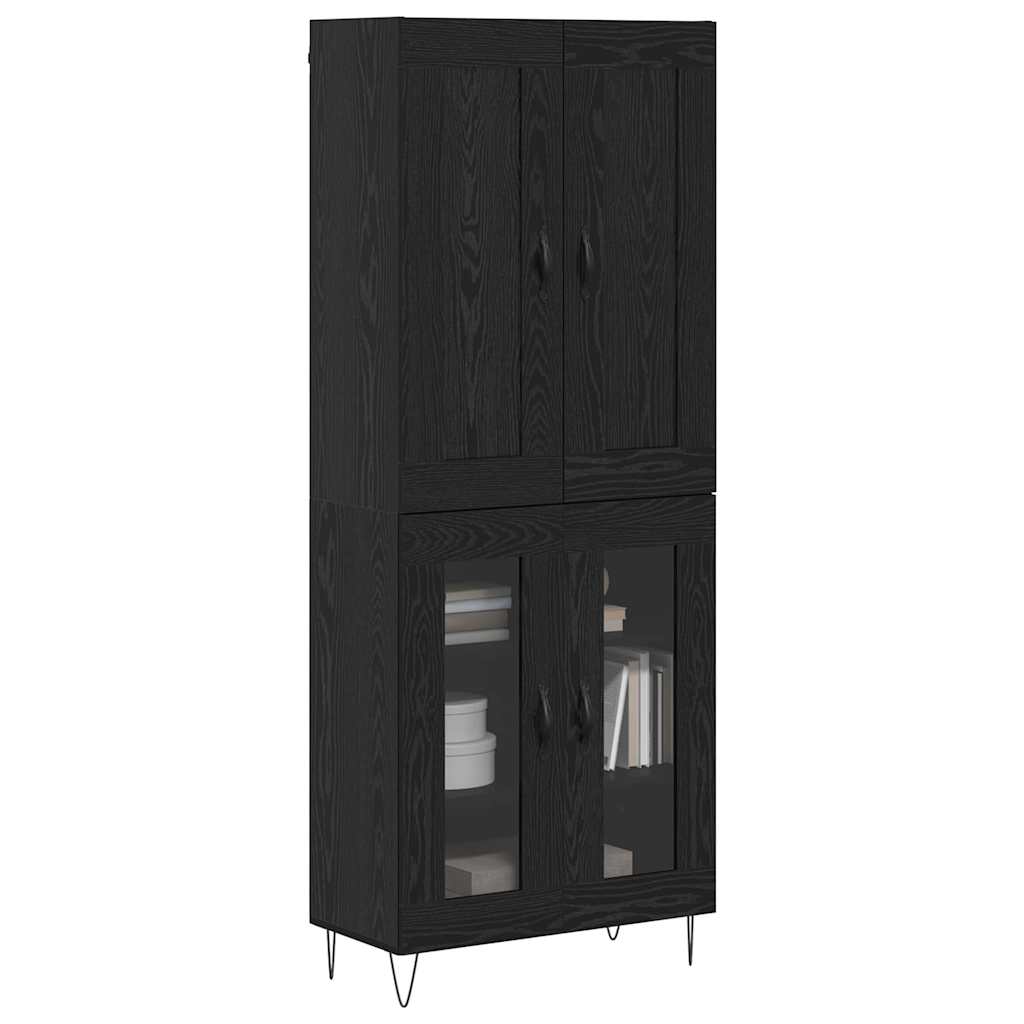 Highboard Crni hrast 69,5 x 34 x 180 cm Konstruirano drvo