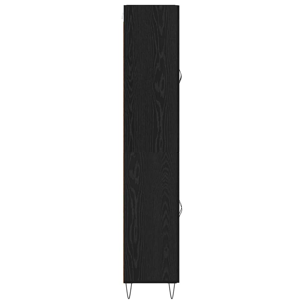 Highboard Crni hrast 69,5 x 34 x 180 cm Konstruirano drvo