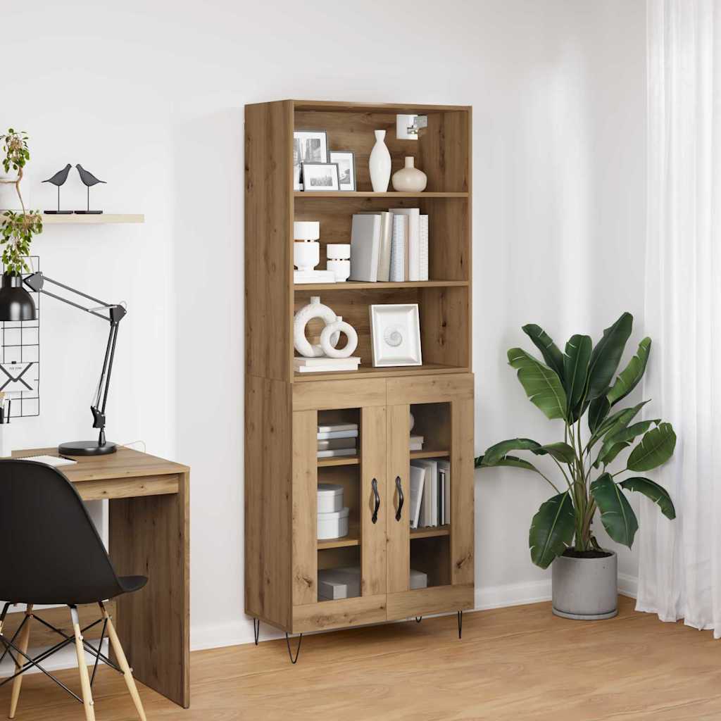 Highboard 2 pcs Umjetnički hrast Konstruirano drvo