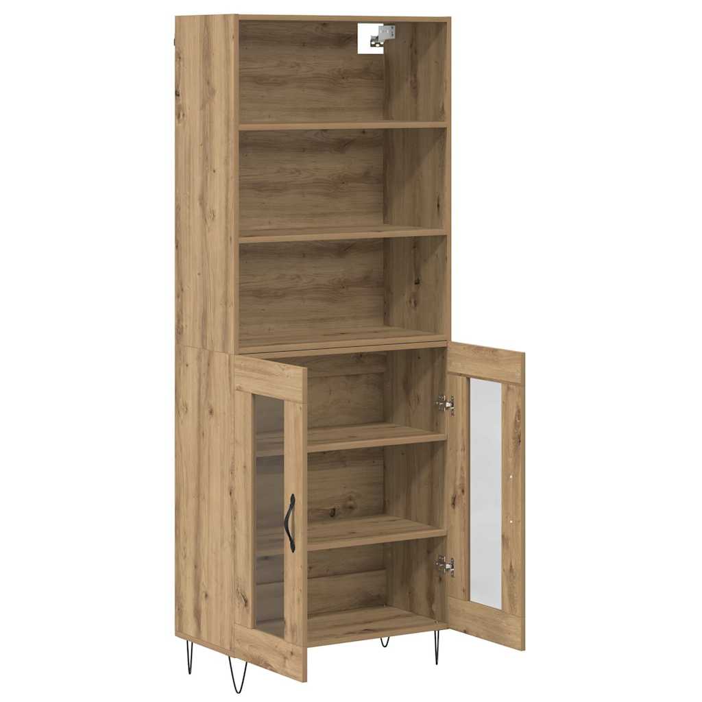 Highboard 2 pcs Umjetnički hrast Konstruirano drvo