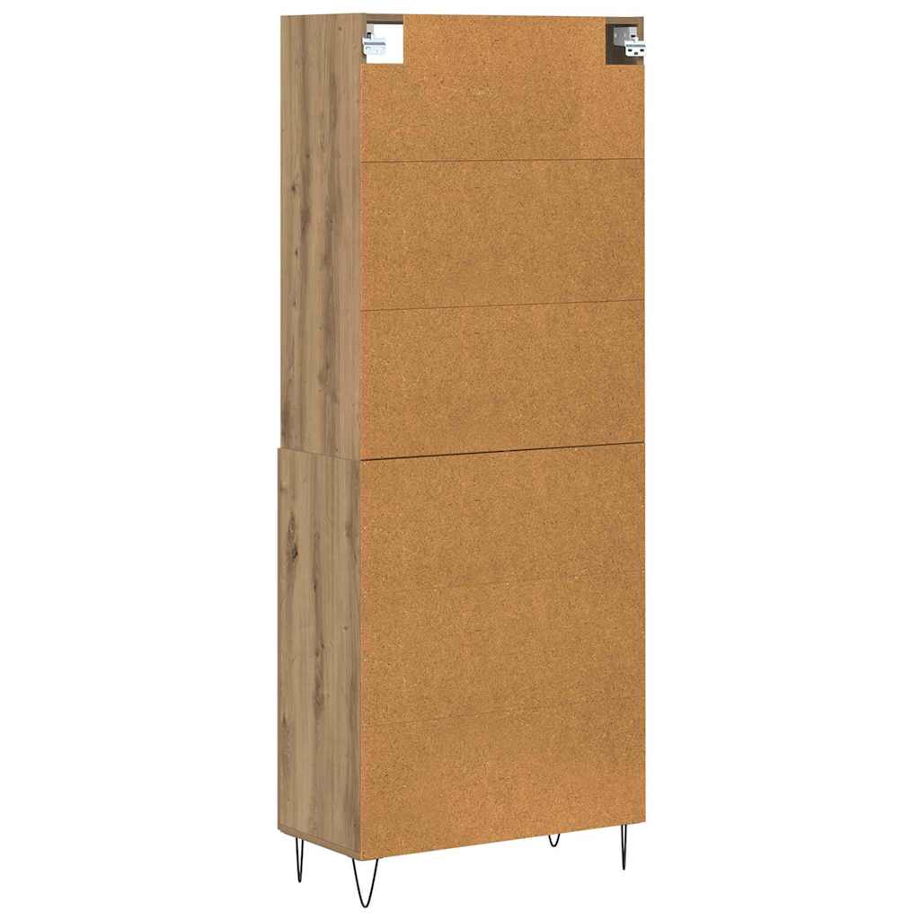 Highboard 2 pcs Umjetnički hrast Konstruirano drvo