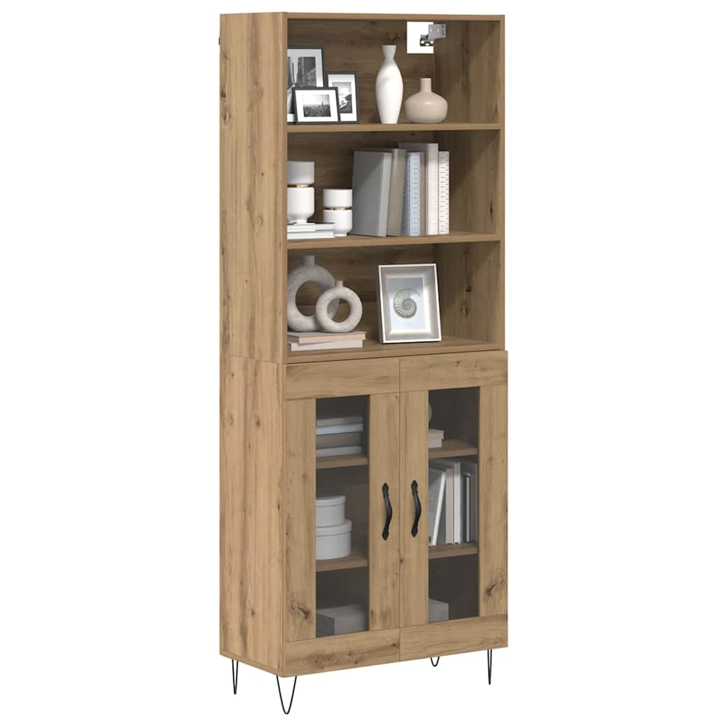 Highboard 2 pcs Umjetnički hrast Konstruirano drvo