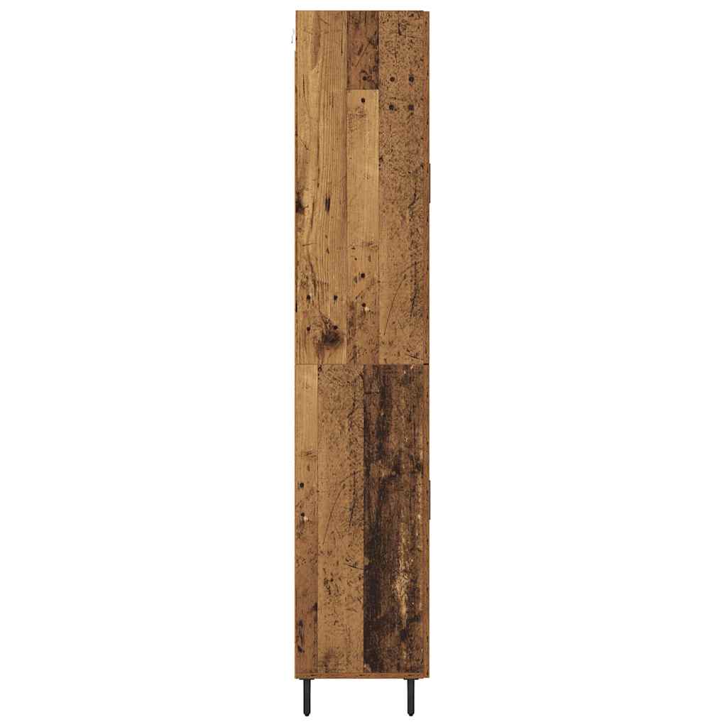 Highboard 2 pcs Staro drvo Inženjerska drva i staklo