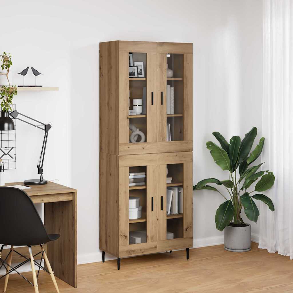Highboard 2 kom. Umjetnički hrast 69,5 x 34 x 180 cm