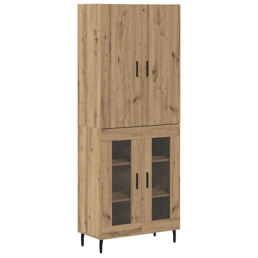 Highboard 2 pcs Staro drvo 69,5 x 34 x 180 cm Konstruirano drvo