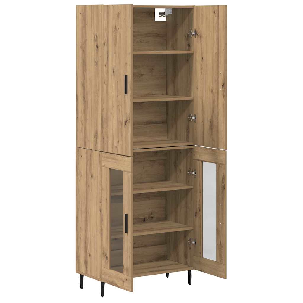 Highboard 2 pcs Staro drvo 69,5 x 34 x 180 cm Konstruirano drvo