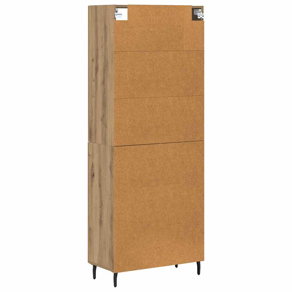 Highboard 2 pcs Staro drvo 69,5 x 34 x 180 cm Konstruirano drvo