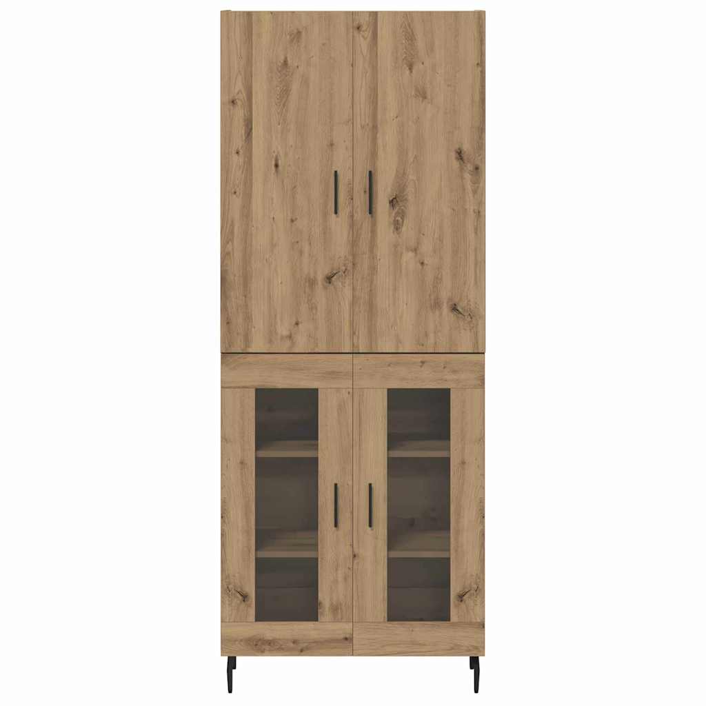 Highboard 2 pcs Staro drvo 69,5 x 34 x 180 cm Konstruirano drvo