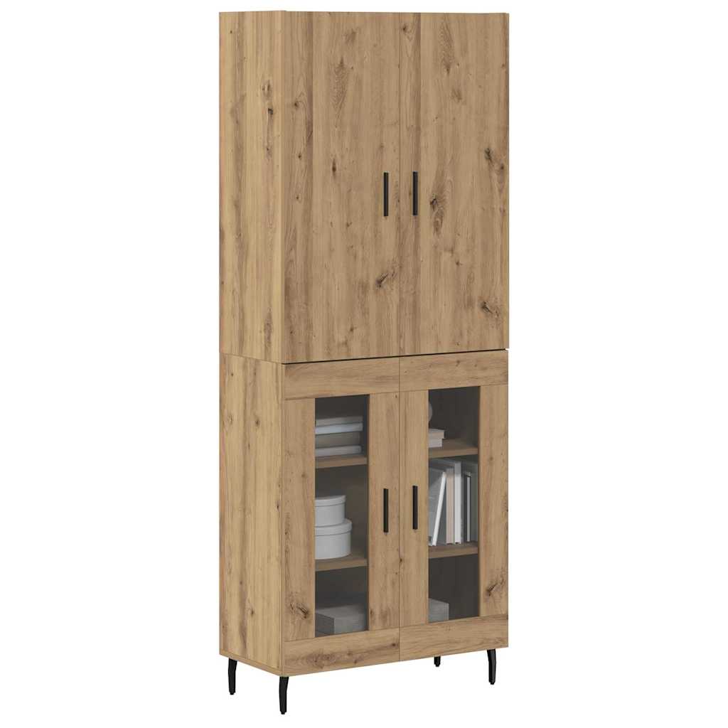Highboard 2 pcs Staro drvo 69,5 x 34 x 180 cm Konstruirano drvo