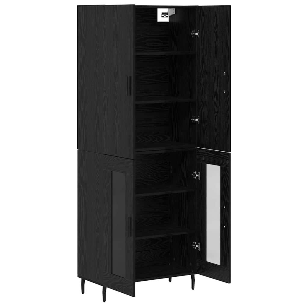 Highboard 2 pcs Umjetnički hrast Inženjerska drva i staklo