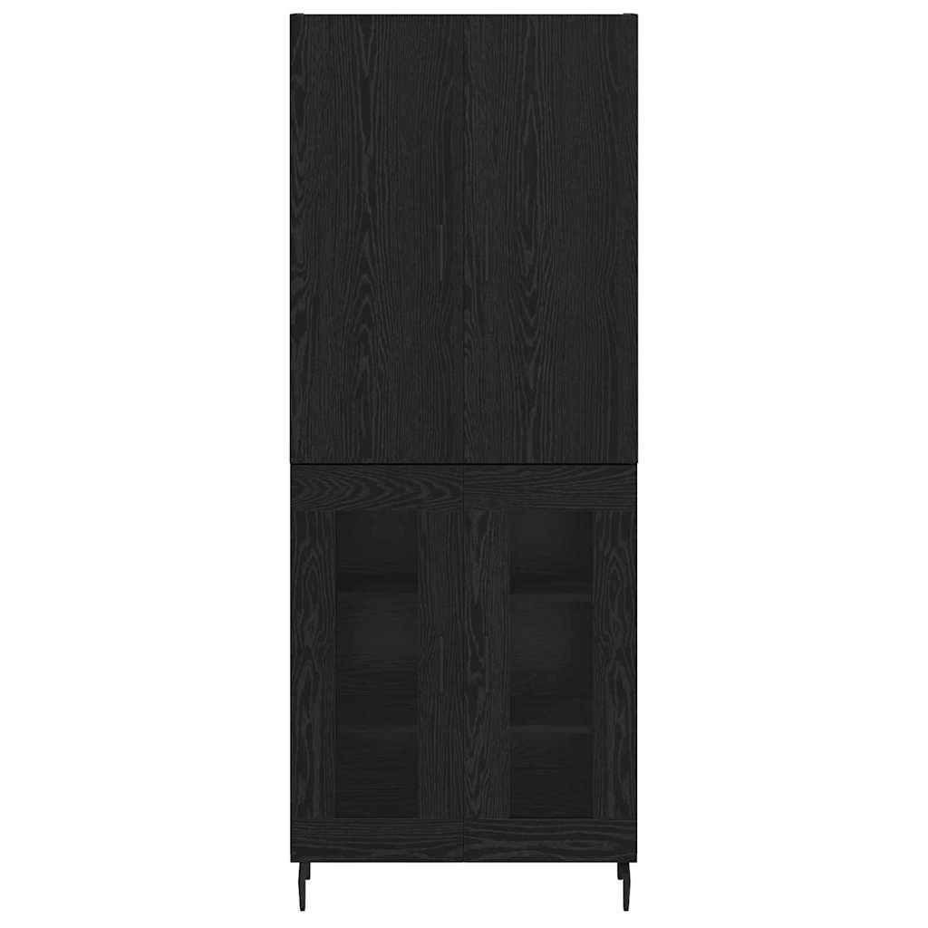 Highboard 2 pcs Umjetnički hrast Inženjerska drva i staklo