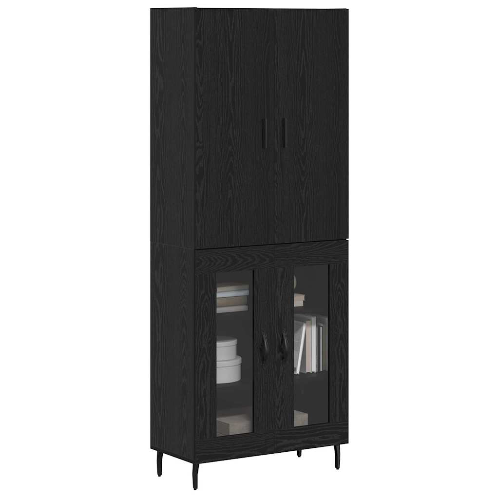 Highboard 2 pcs Umjetnički hrast Inženjerska drva i staklo