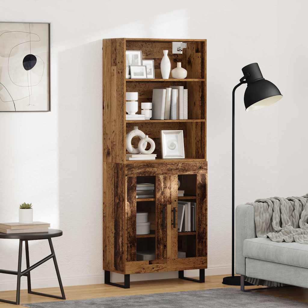Highboard 2 kom. Staro drvo 69,5 x 34 x 180 cm