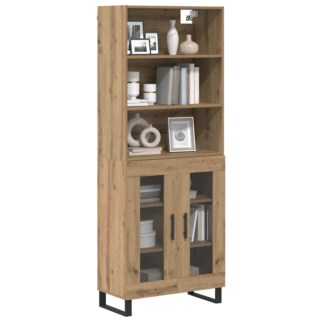 Highboard 2 pcs Umjetnički hrast Konstruirano drvo