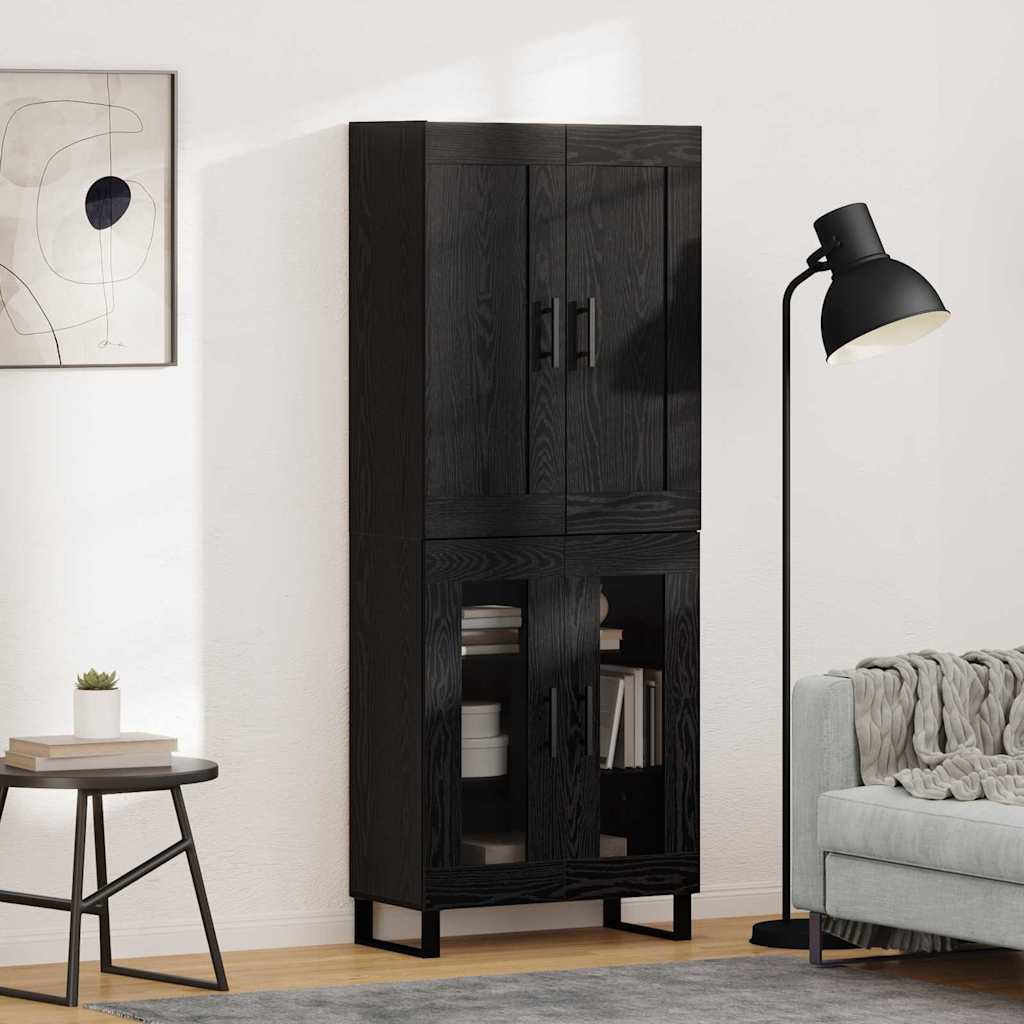 Highboard 2 kom. Crni hrast 69,5 x 34 x 180 cm