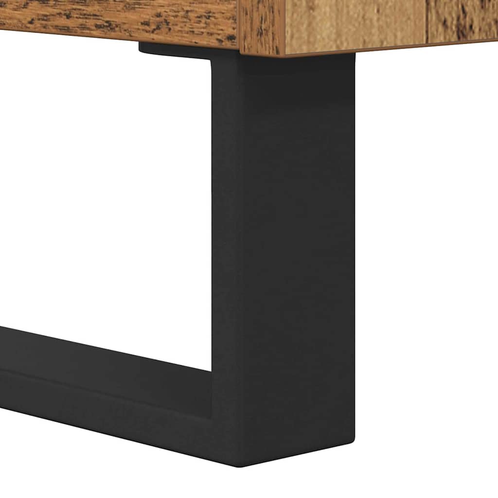 Highboard 2 pcs Staro drvo Inženjerska drva i staklo