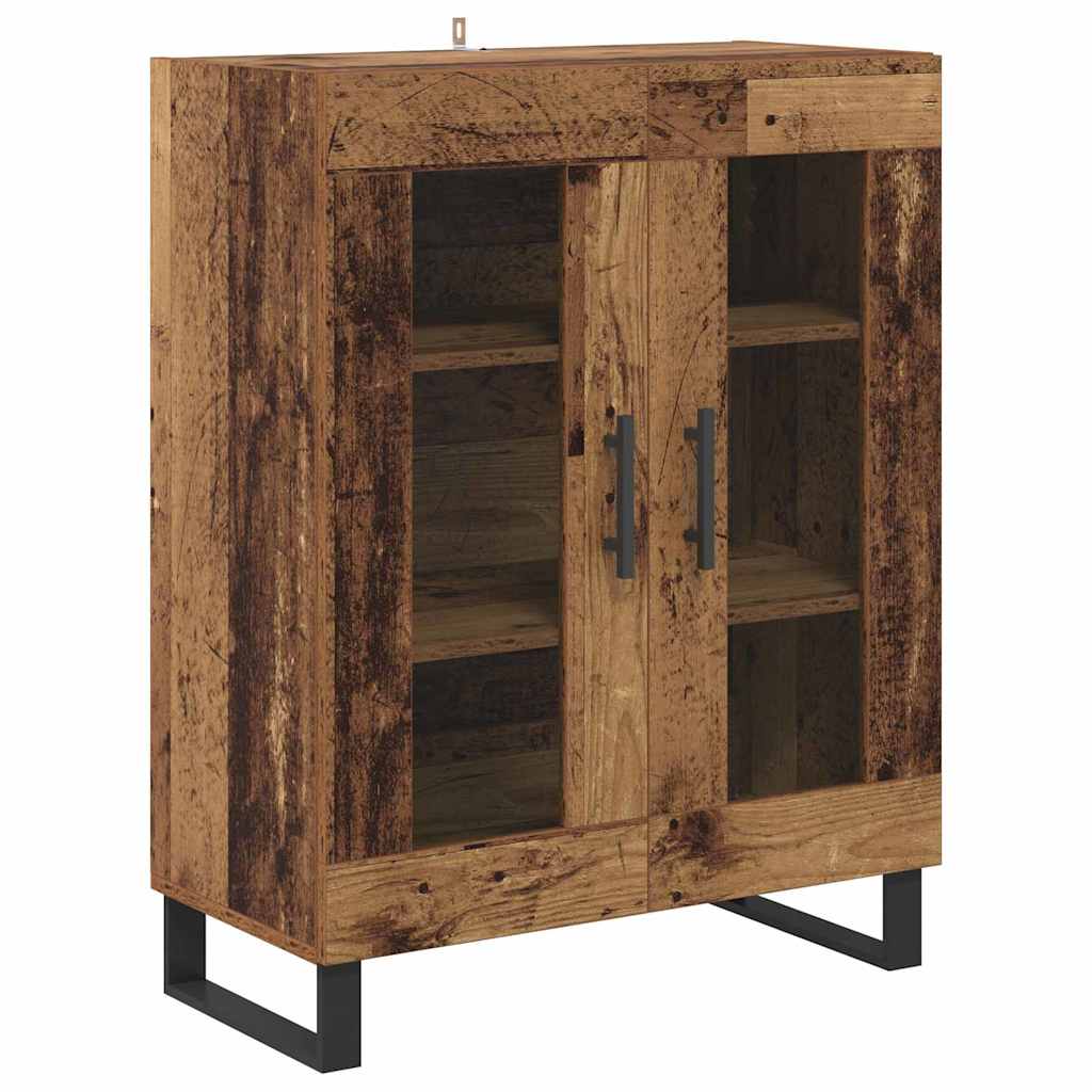 Highboard 2 pcs Staro drvo Inženjerska drva i staklo