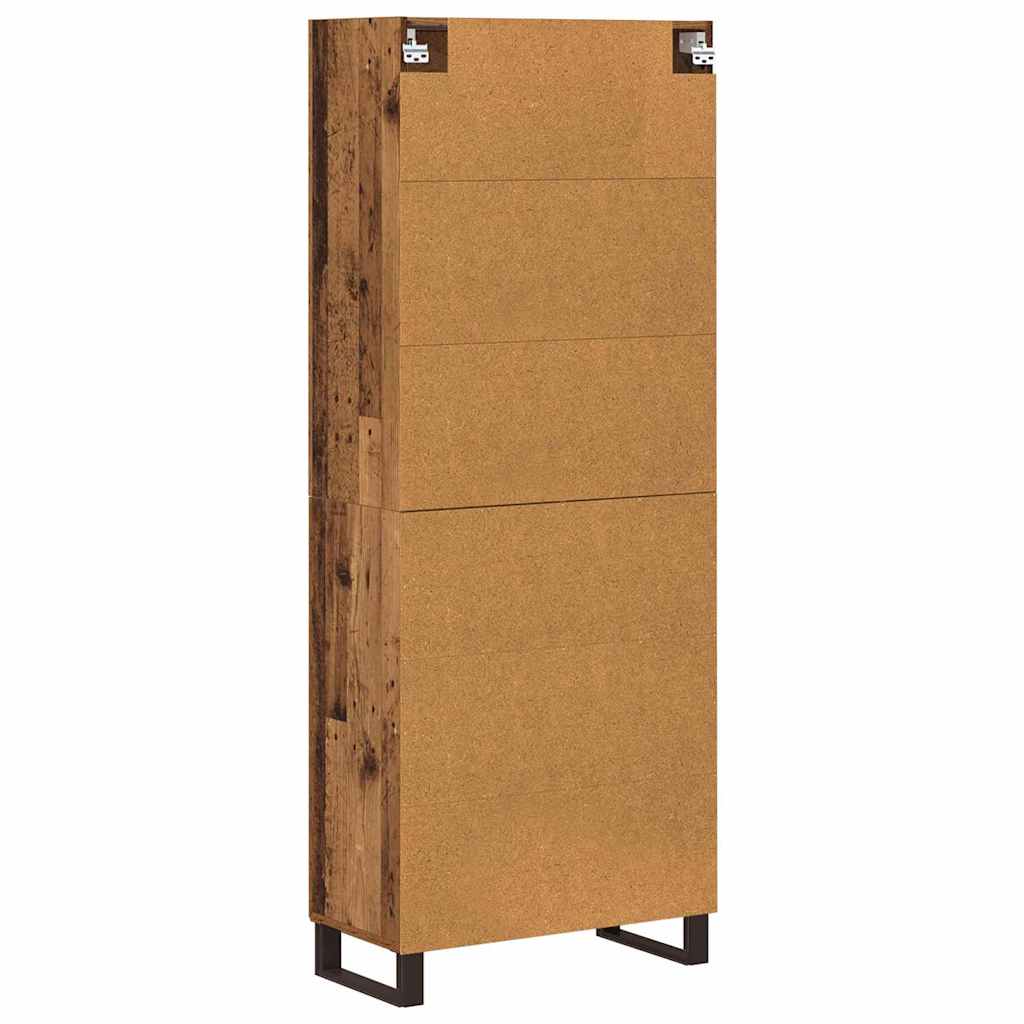Highboard 2 pcs Staro drvo Inženjerska drva i staklo