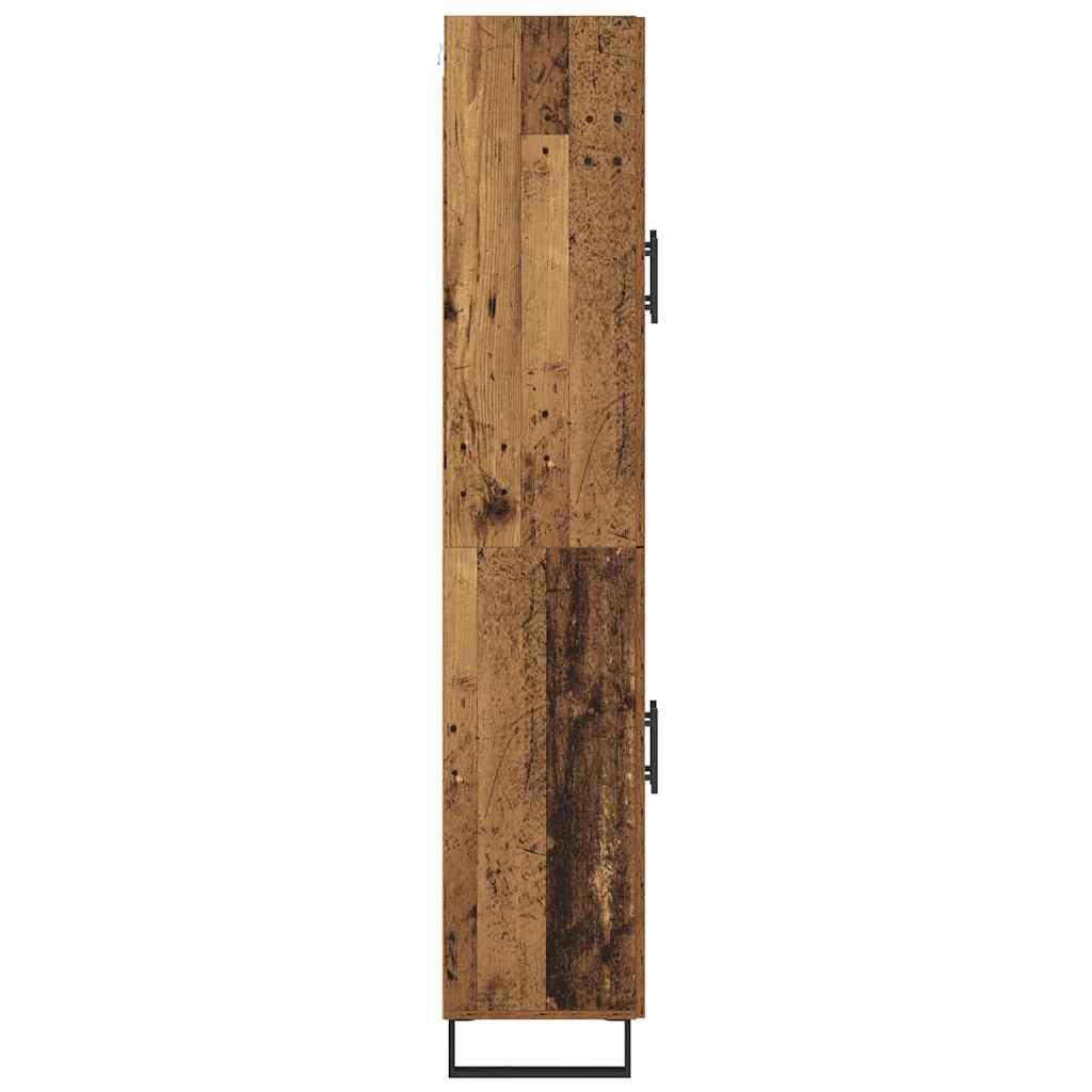 Highboard 2 pcs Staro drvo Inženjerska drva i staklo