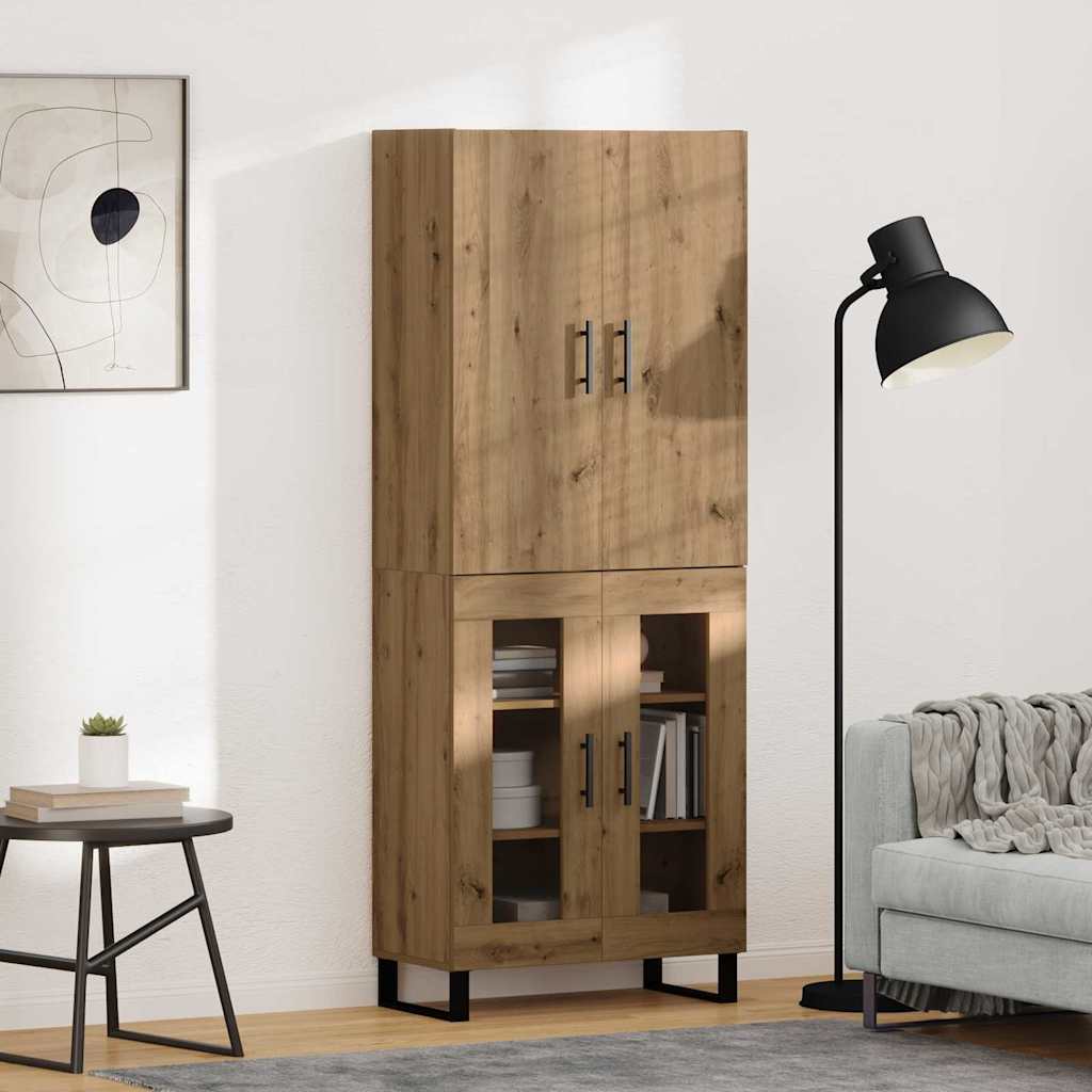 Highboard 2 pcs Umjetnički hrast 69,5 x 34 x 180 cm