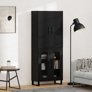 Highboard 2 pcs Crni hrast 69,5 x 34 x 180 cm