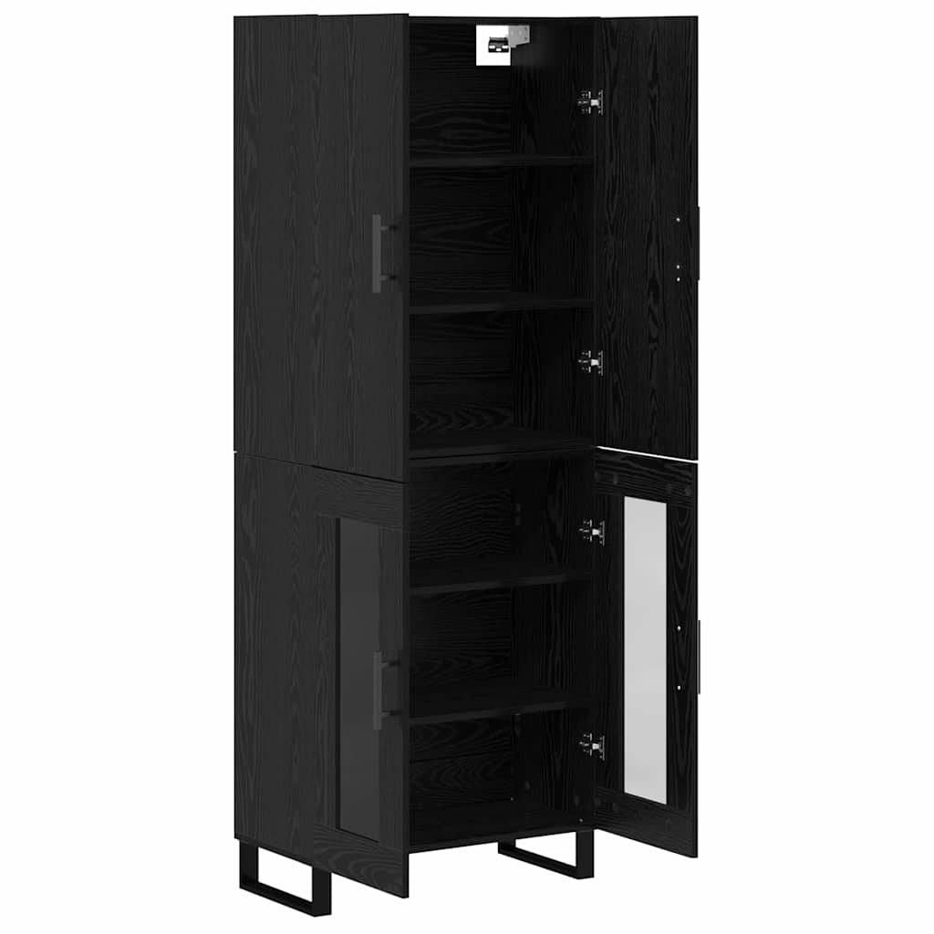 Highboard 2 pcs Crni hrast 69,5 x 34 x 180 cm