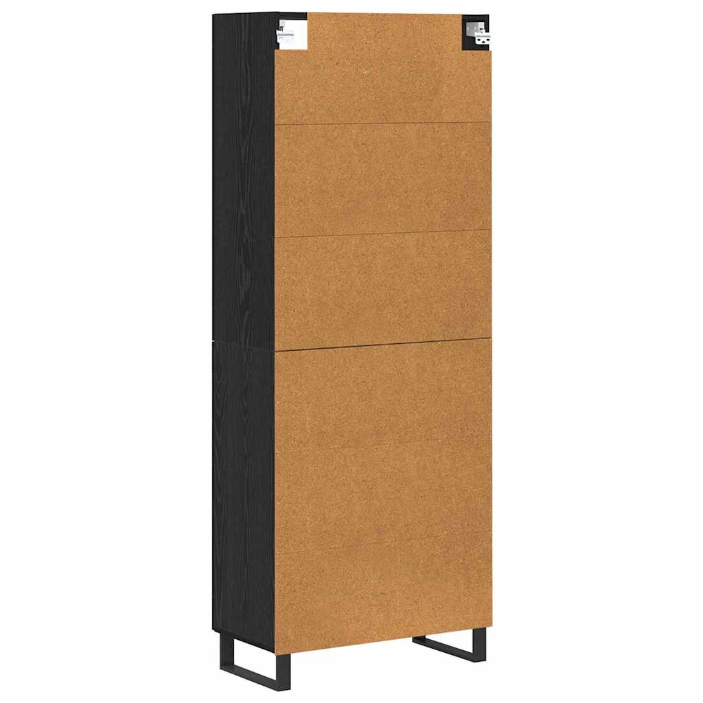 Highboard 2 pcs Crni hrast 69,5 x 34 x 180 cm