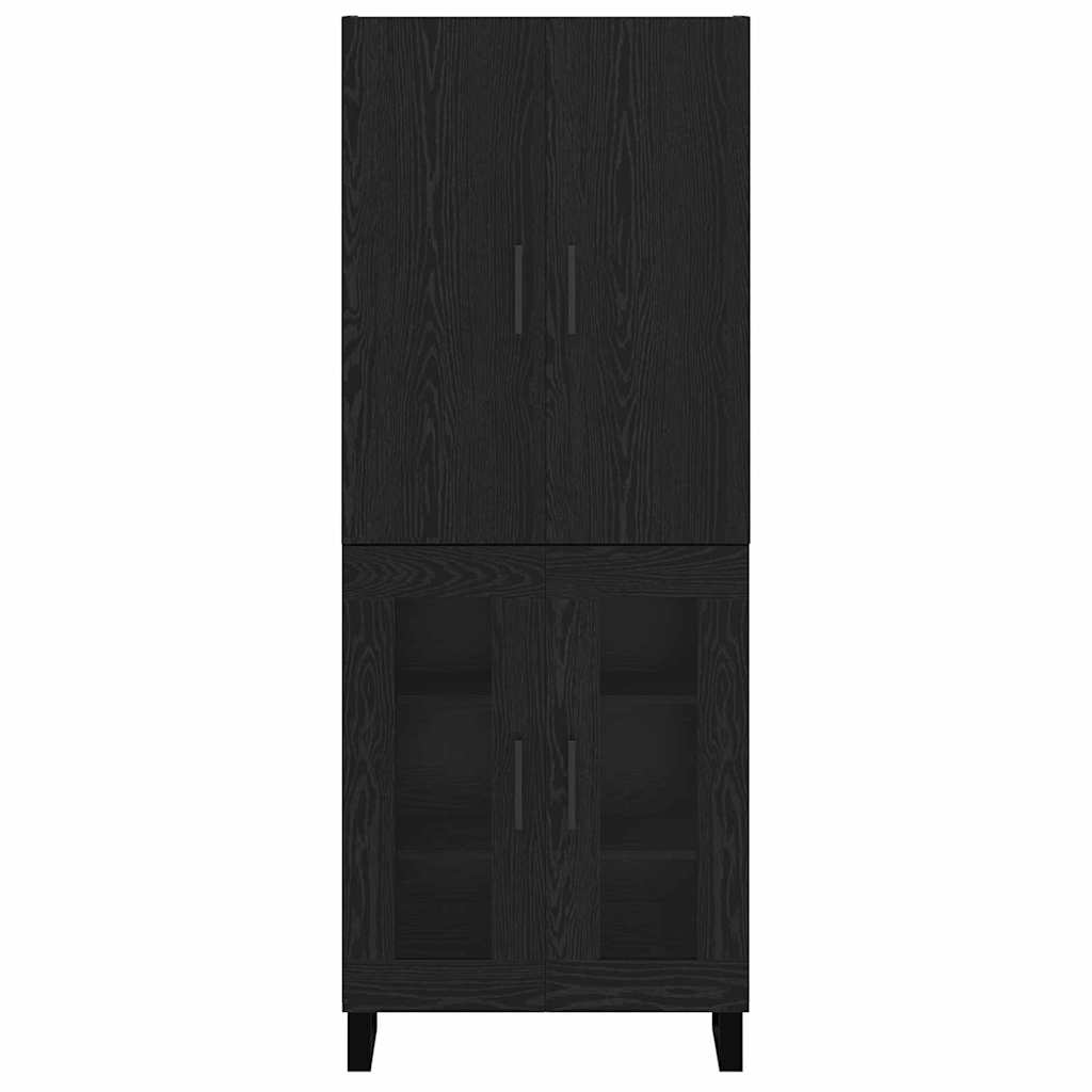 Highboard 2 pcs Crni hrast 69,5 x 34 x 180 cm
