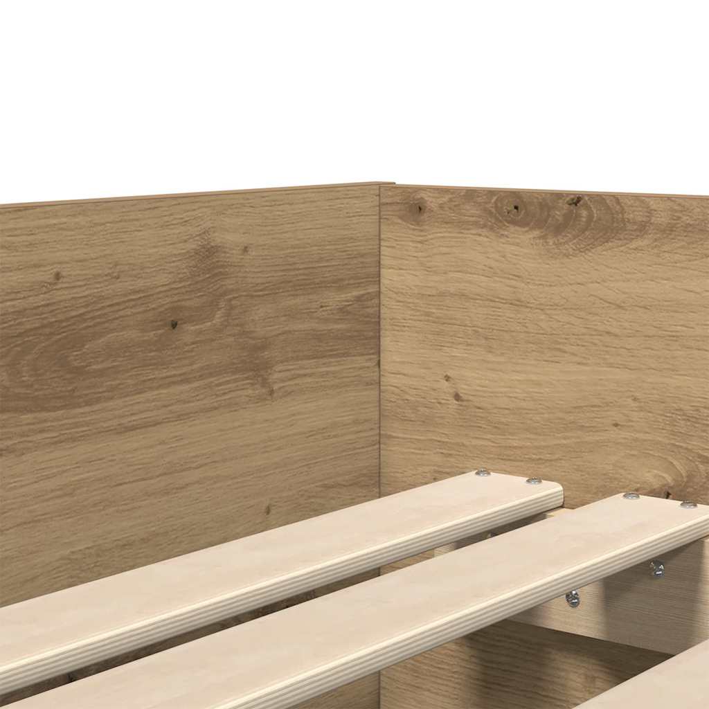 Krevetna konstrukcija s ladicama Umjetnički hrast 100 x 200 cm
