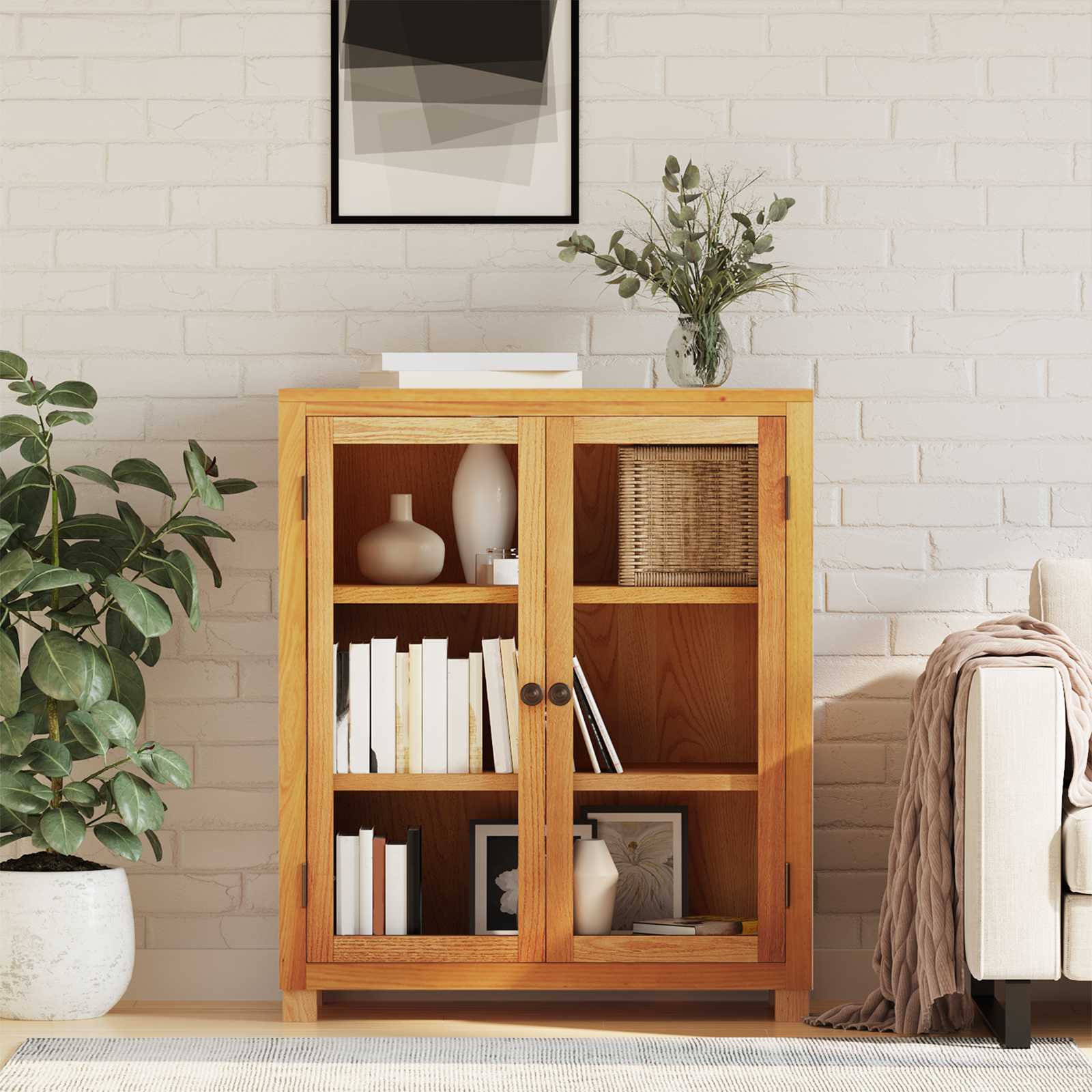 Cabinet s policom Smeđa 80 x 35 x 95 cm Konstruirano drvo