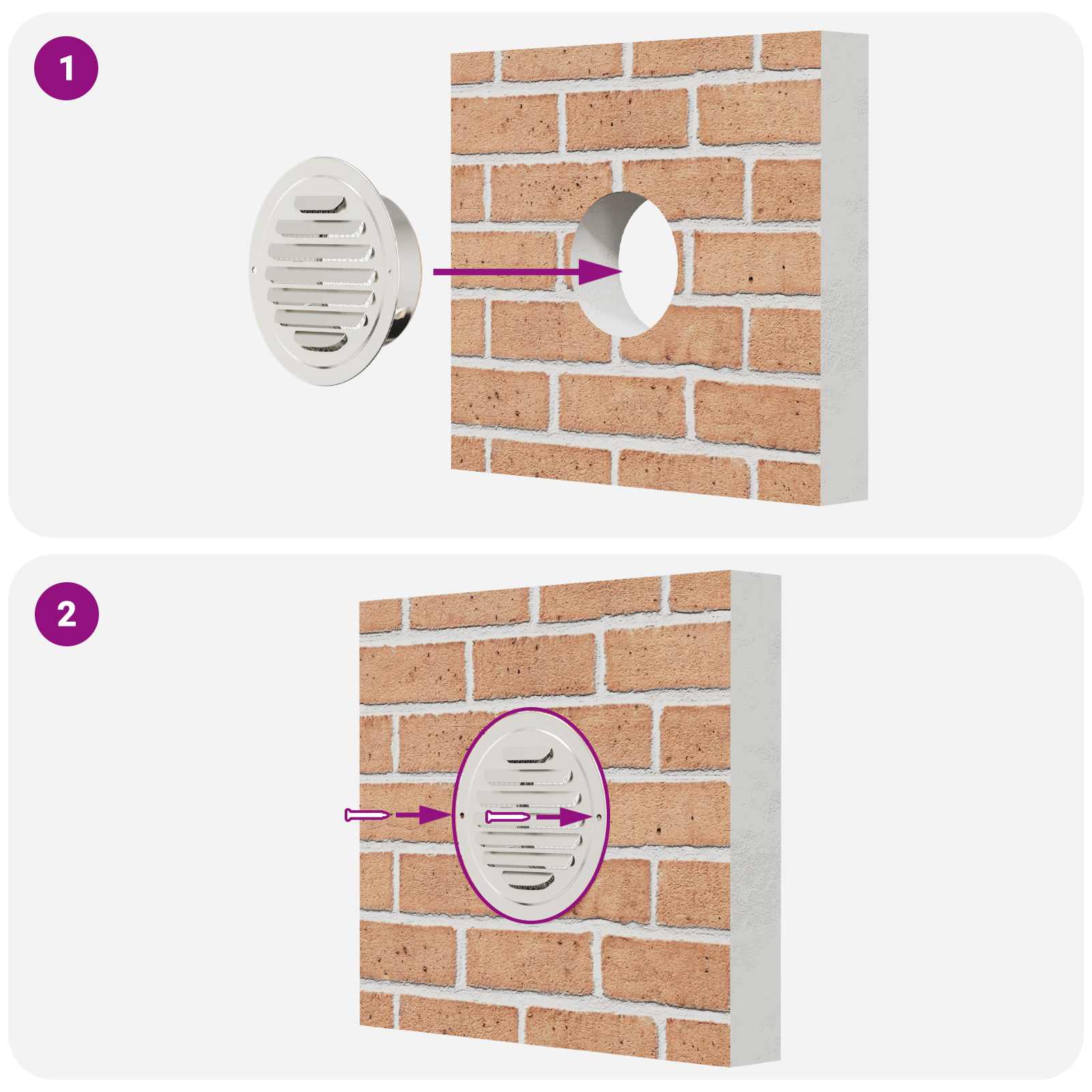 Pokrov ventilacije 4 pcs Srebrno 80 mm Nehrđajući čelik