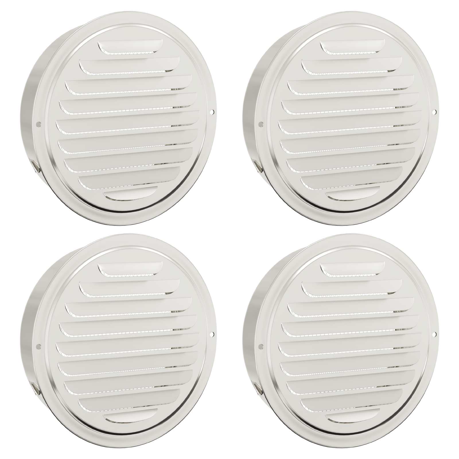 Pokrov ventilacije 4 pcs Srebrno 150 mm Nehrđajući čelik