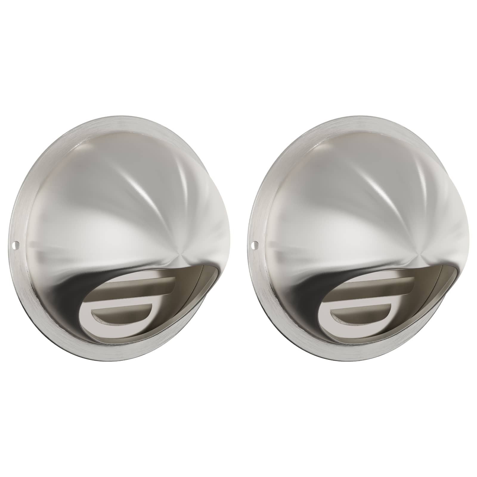 Pokrov ventilacije 2 pcs Srebrno 80 mm Nehrđajući čelik