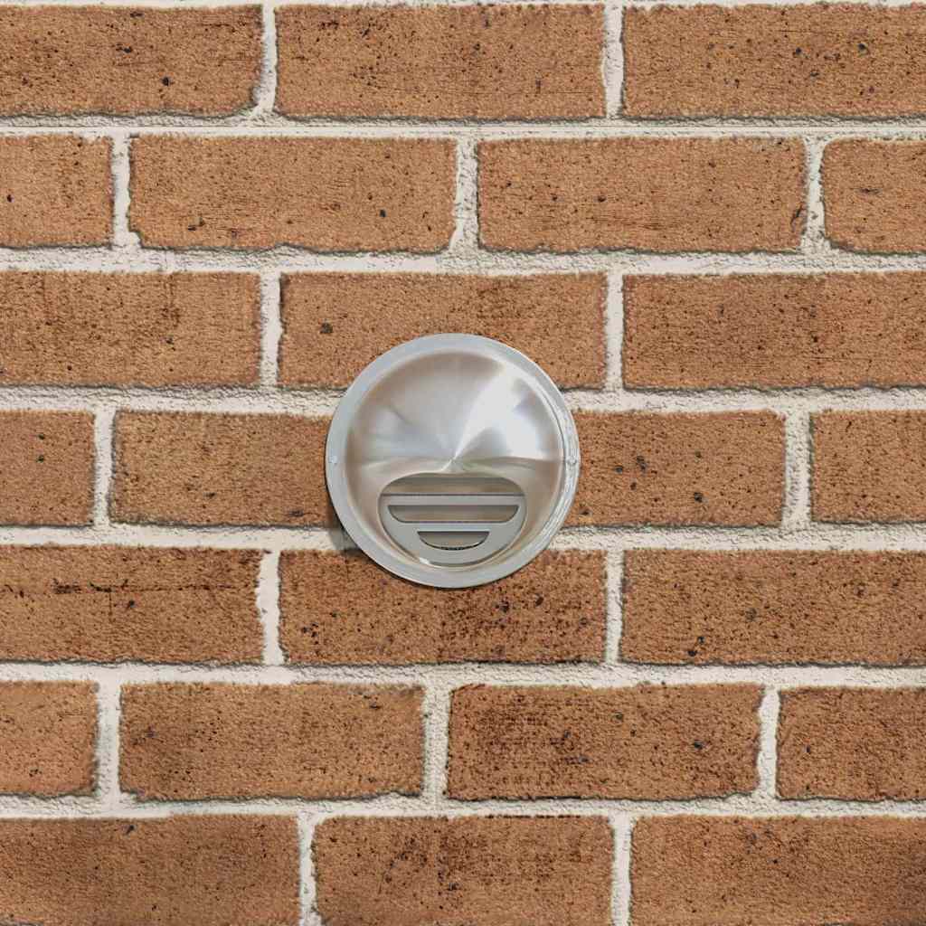 Pokrov ventilacije 2 pcs Srebrno 100 mm Nehrđajući čelik
