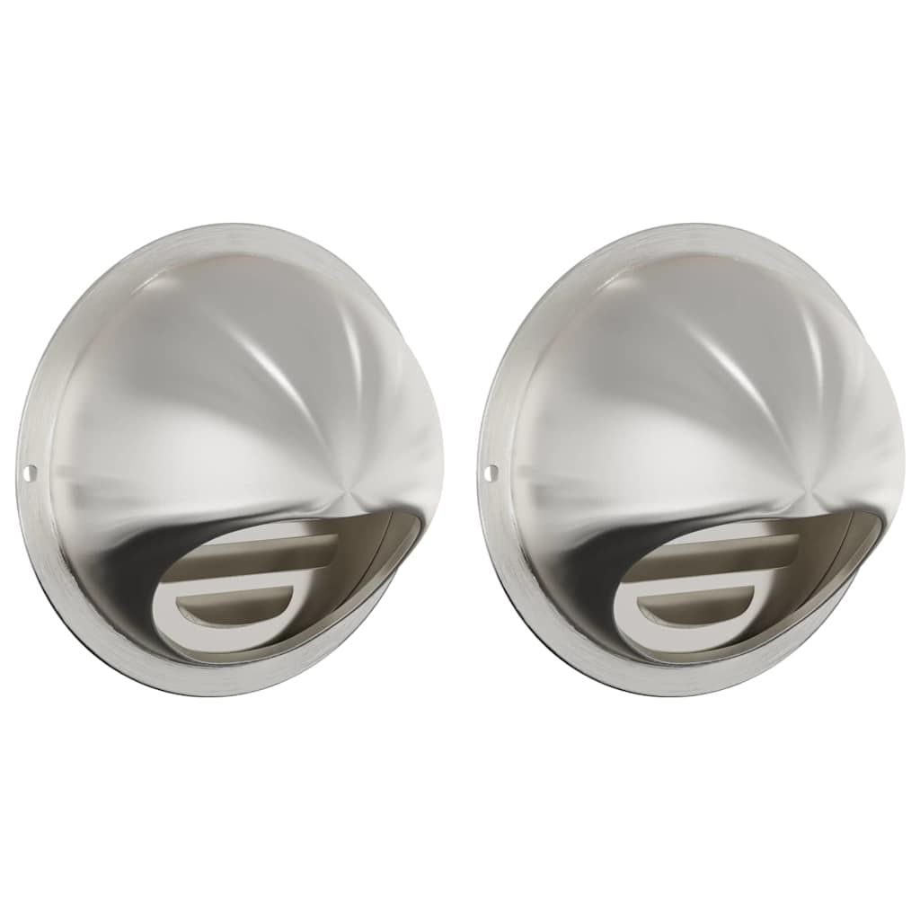 Pokrov ventilacije 2 pcs Srebrno 100 mm Nehrđajući čelik