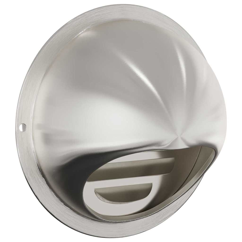 Pokrov ventilacije 2 pcs Srebrno 100 mm Nehrđajući čelik