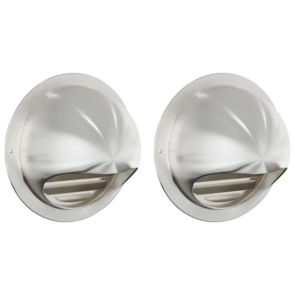 Pokrov ventilacije 2 pcs Srebrno 150 mm Nehrđajući čelik