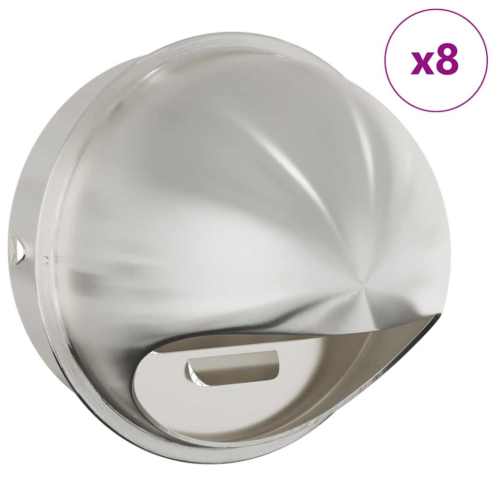 Pokrov ventilacije 8 pcs Srebrno 200 mm Nehrđajući čelik